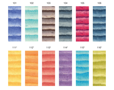 Lana Grossa Meilenweit Cosy Socks Soft Stripes 111