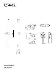 Смеситель для ванны Lemark LMF-8022B-C 
