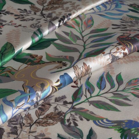 Наволочка 50x70 Mollen Таинственный лес светло-серая хлопковая