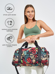 Спортивная сумка с карманом для мокрой одежды и отделением для обуви (Джунгли)