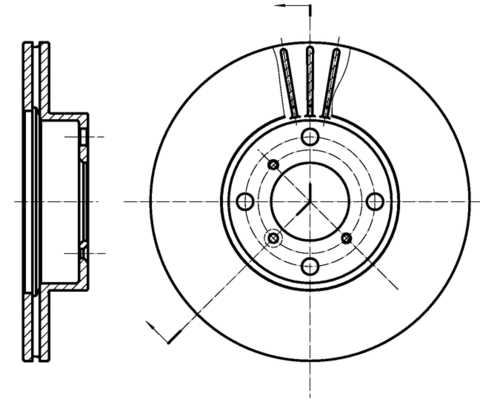 Диск тормозной вентилируемый G-brake  GR-02649