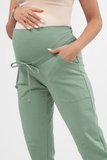 Спортивные брюки для беременных 15845 зеленый камень