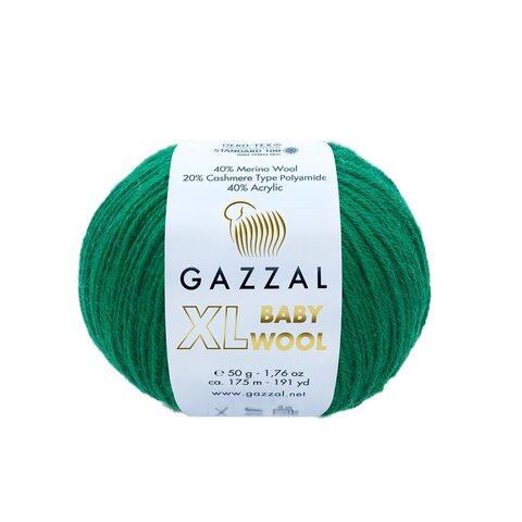 Пряжа Gazzal Baby Wool XL 814 изумруд