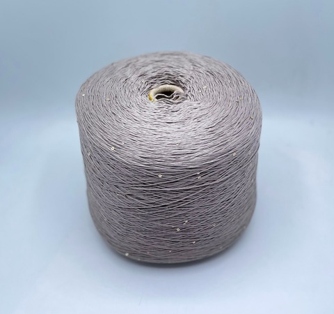 Loro Piana (пр.Италия) арт-Cot-one-silk, 500м/100гр, 67% Хлопок, 29% Шелк, 4%Полиэстер(пайетка) ,цвет-Дымка, арт.28714