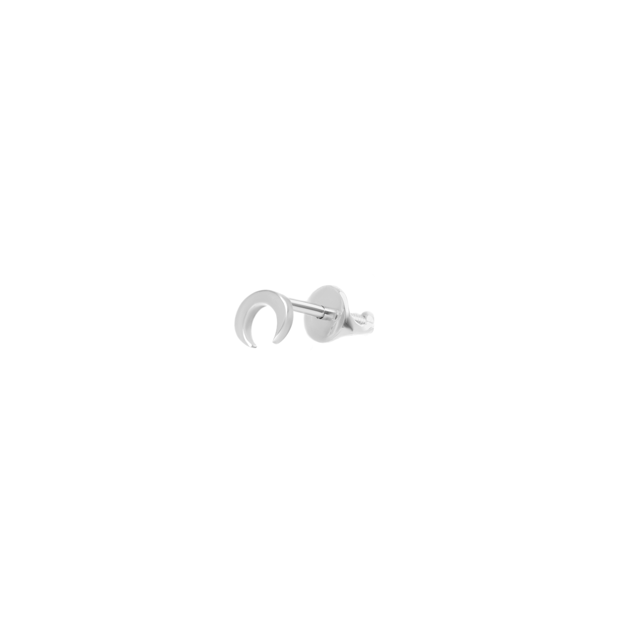 VIVA LA VIKA Пусет Plain Moon Stud Earring viva la vika пусет plain moon stud earring – gold