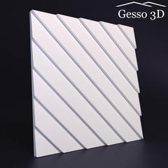 Гипсовая 3D панель Рейка диагональная