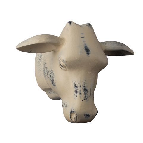 Декор 26х22х32 Roomers Голова быка бежевая