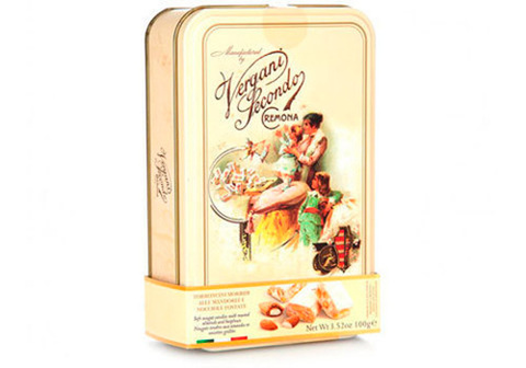 Мягкая нуга "Кремона" с обжаренным лесным и миндальным орехом, 100г