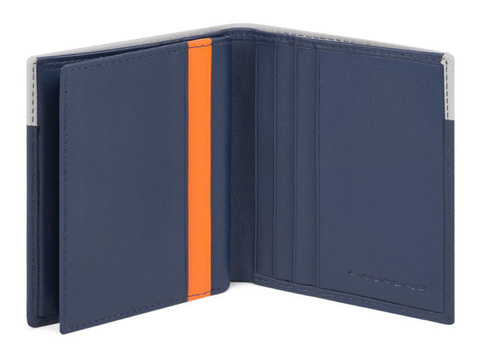 Чехол для кредитных карт Piquadro Urban, синий/серый, кожа натуральная (PP1518UB00R/BLGR)