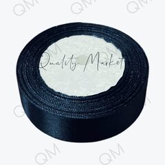 Лента атласная 2,5 см 25 ярдов (синяя) №154