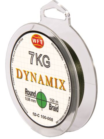 Леска плетёная WFT KG ROUND DYNAMIX Green 150 м, 0.08 мм