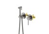 Aquatek AQ1319BGM AQ1319BGM ЕВРОПА комплект для гигиенического душа встроенный 2 отв. (смеситель + гигиеническая лейка + шланг), шлиф. черный хром