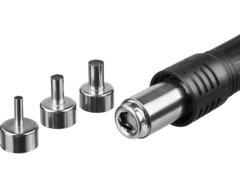 ЗУБР ПСТ-650, 650 Вт, 100 - 500°C,120 л/мин, 3 насадки, керамический нагреватель, цифровая термовоздушная паяльная станция, Профессионал (55350)