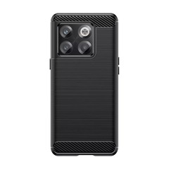 Чехол в стиле карбон на OnePlus 10T, черный цвета, мягкий отклик кнопок, серия Carbon от Caseport