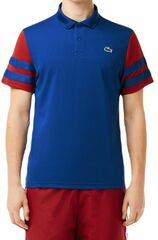 Теннисное поло Lacoste Ultra-Dry Colourblock Tennis Polo Shirt - navy blue/bordeaux