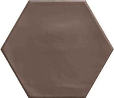 Ribesalbes Geometry Hex Brown Matt 15x17.3