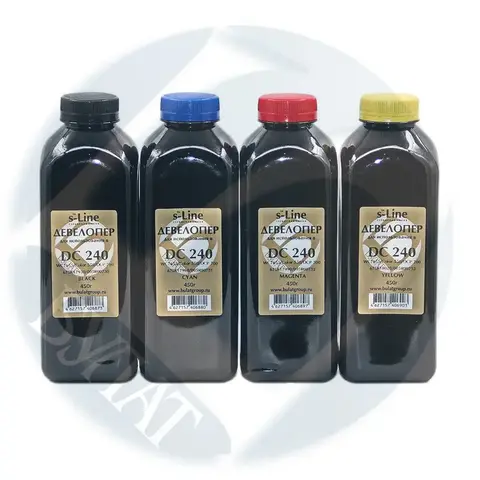 Девелопер БУЛАТ s-Line DC 240 C для Xerox DC 240, WC 7655, Color 550, DCP 700 (Голубой, банка 450 г)