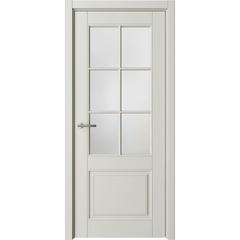 Межкомнатная дверь эмаль Классика 4 латте со стеклом
