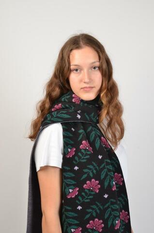 Шарф Idel Flora черный