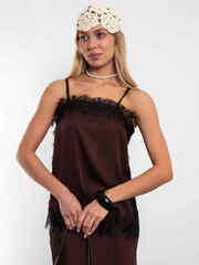 Блуза-топ Шантилье (горький шоколад)