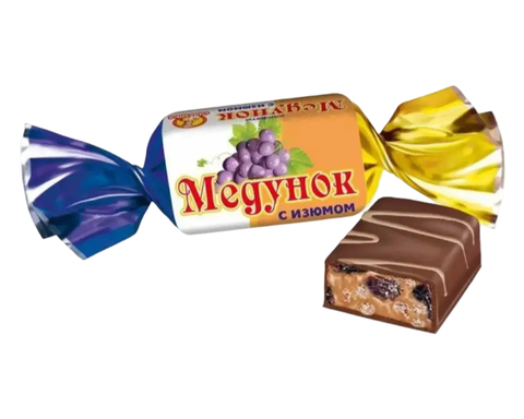 Медунок с изюмом конфеты 1кг Славянка