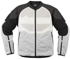 Overlord 3 Leather Jacket / Бело-черный