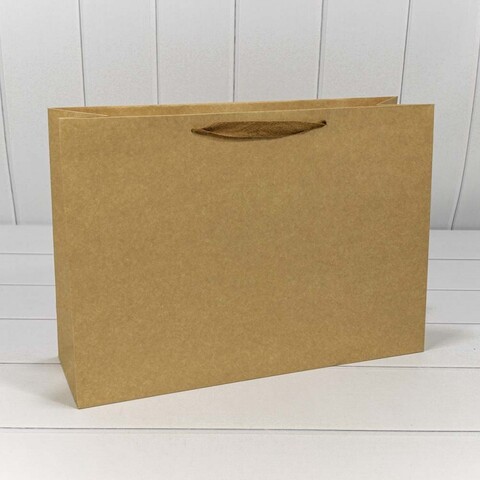 Пакет подарочный L горизонтальный, Крафт Однотонный, 45*32*14 см (Д*В*Ш)