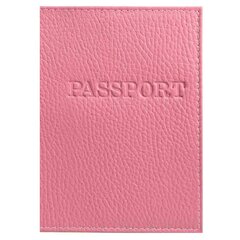 
          Обложка для паспорта, натур. кожа Флотер, розовая, тиснение конгрев, "PASSPORT"