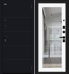 Входная дверь Браво в квартиру Флэт lack Shell /зеркало в рамке White Silk ПЭТ