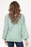 Утепленный свитшот для беременных и кормящих 16049 мятный