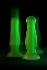Зеленая, светящаяся в темноте анальная втулка Mortimer Glow - 12,5 см. - 