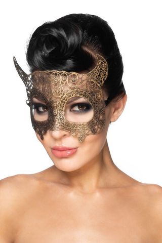 Золотистая карнавальная маска  Альнаир