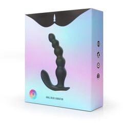 Черная анальная виброёлочка Anal Bead Vibrator с пультом ДУ - 