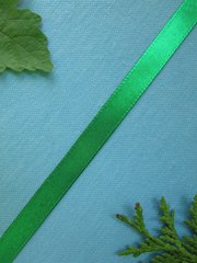 Лента атласная, ш. 1 см, 19 (19) травяной