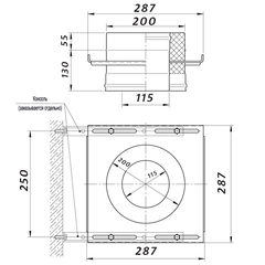 Площадка монтажная d115х200мм (430/0,8мм+оцин) Ferrum в интернет-магазине ЯрТехника
