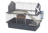 Клетка для кроликов Barn 80 в комплекте с аксессуарами, серая 78х48х65 см