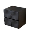 Прикроватная тумбочка Kioto с двумя ящиками, черная