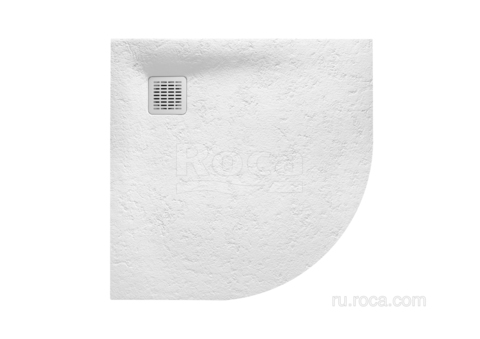 TERRAN Душевой поддон 900X900 1/4 круга с сифоном и решеткой белый  Roca AP10538438401100