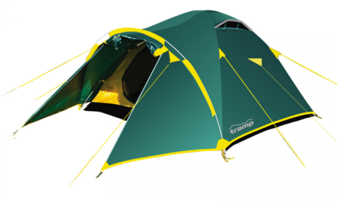 Картинка палатка туристическая Tramp TRT-38 зеленый - 1
