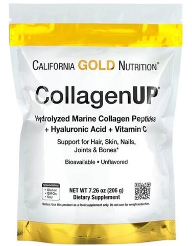 California Gold Nutrition, CollagenUP, морской коллаген с гиалуроновой кислотой и витамином С, 206 г