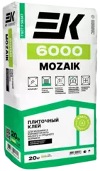 Белый клей для плитки, керамогранита, камня и мозаики ЕК 6000 Mozaik С1 (20 кг)