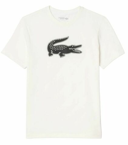 Теннисная футболка Lacoste SPORT 3D Print Crocodile Breathable Jersey T-shirt - white