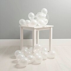 Шарики на пол "White set" (30 шаров с воздухом)