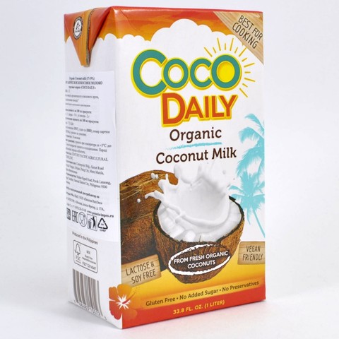 Молоко кокосовое органическое (жирность 17-19%) COCO DAILY, 1л