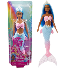 Кукла Барби Русалка Dreamtopia, голубые волосы, диадема