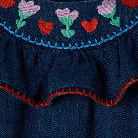 Платье Stella McCartney Kids Folk Flower Denim