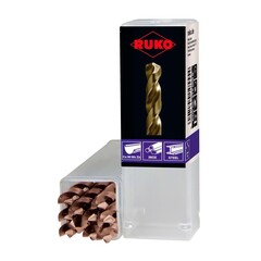 Сверло по металлу ц/х 10,0x133/87мм DIN338 h8 5xD HSSE-Co5 VA 130° Ruko 215100