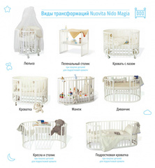 Кровать-трансформер Nuovita Nido Magia (Bianco / Белый)