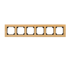 Рамка Шестиместная Дуб (Универсальный Монтаж) LIREGUS EPSILON