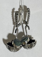 Зонтик (серьги из серебра)